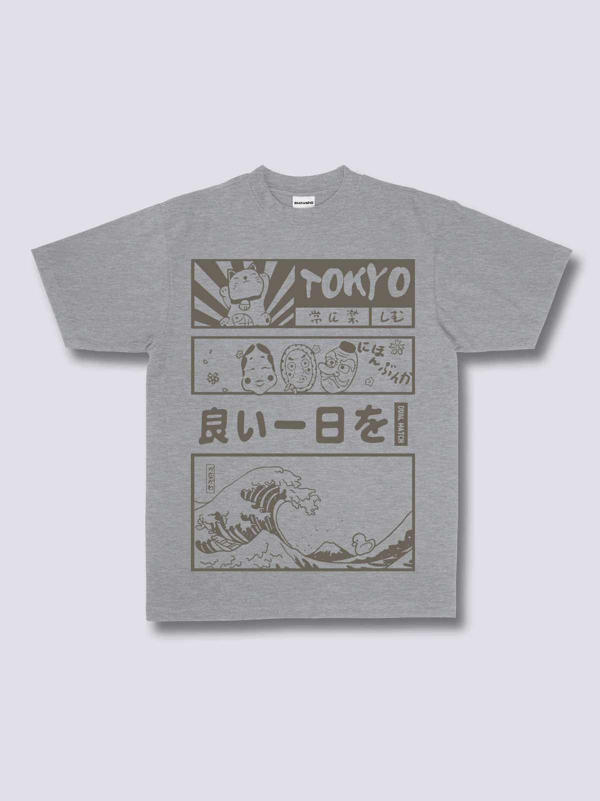 TOKYO WAVE 東京と波のフロントプリントTシャツ