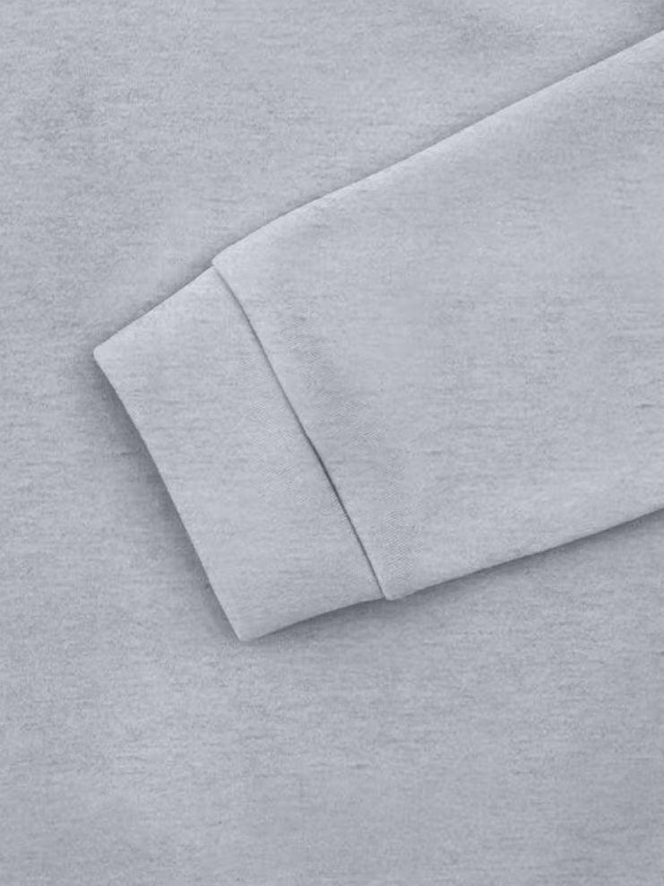 Close-up of the ribbed cuff on the knit pullover