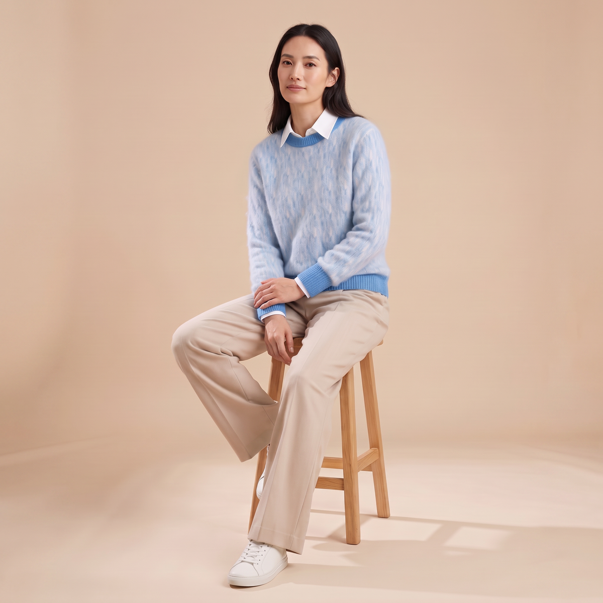 YUKI 上質カシミヤのベーシックニット
