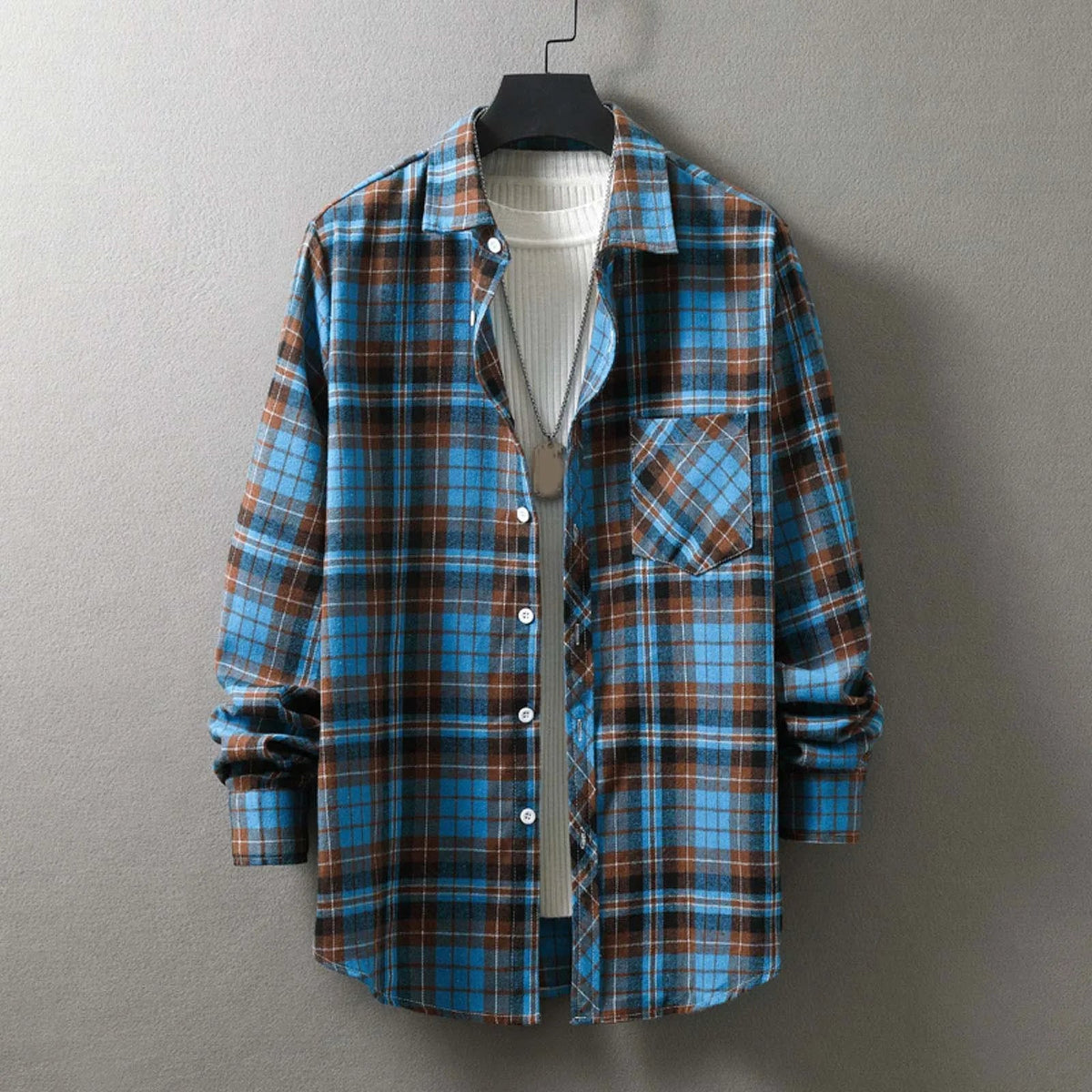 MIRANTE チェック柄のフランネルシャツ