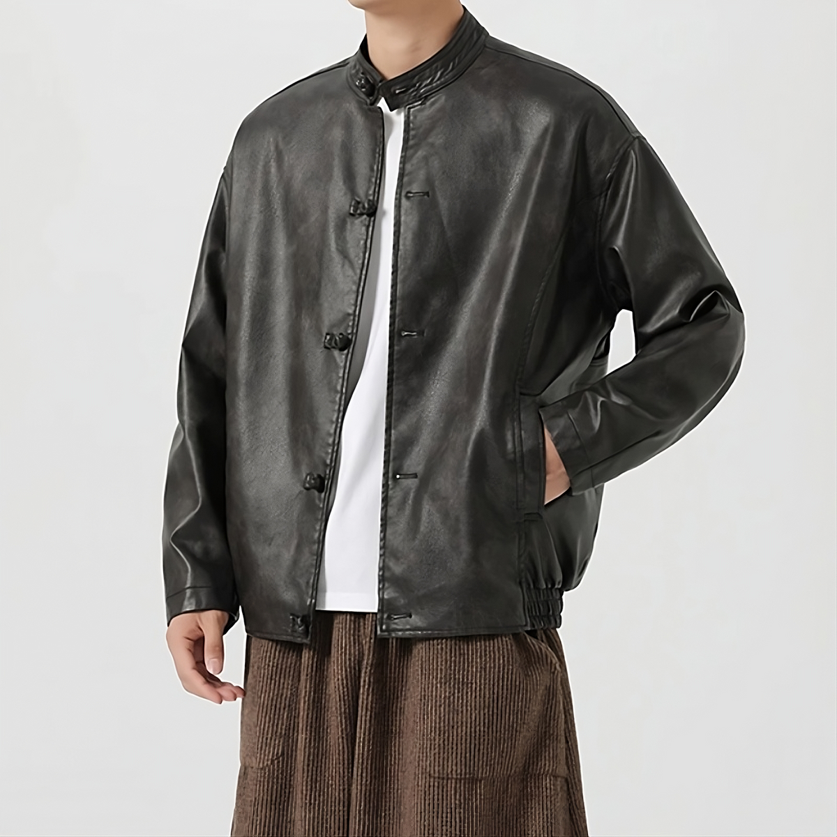 EASTON マットレザーのトグルジャケット