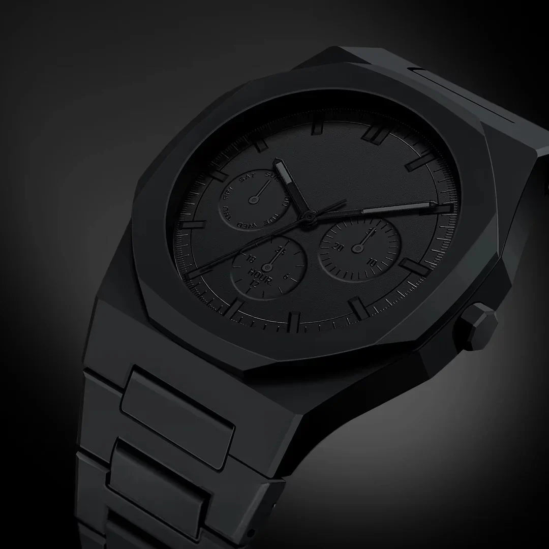 NOIR マットブラックのミニマルウォッチ