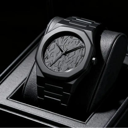 NOIR マットブラックのミニマルウォッチ