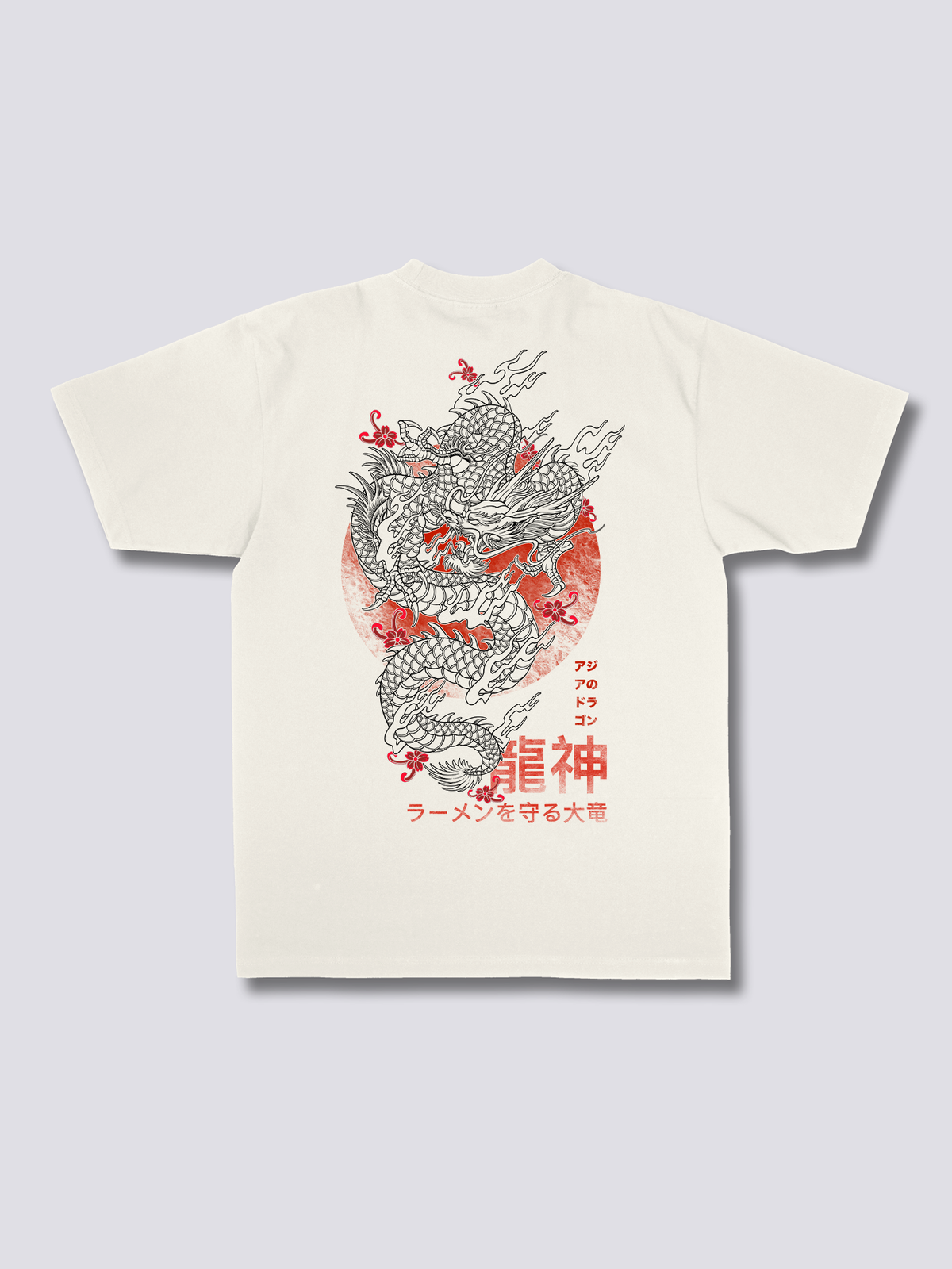 ASIAN DRAGON 龍のバックプリントTシャツ