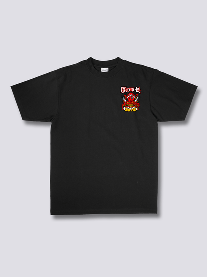 CHEF OCTOPUS タコシェフのバックプリントTシャツ