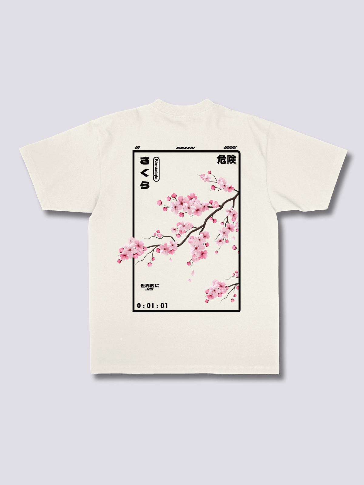 CHERRY BLOSSOM 桜のバックプリントTシャツ