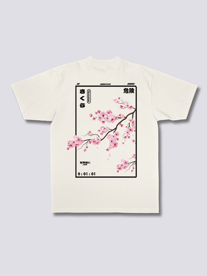 CHERRY BLOSSOM 桜のバックプリントTシャツ