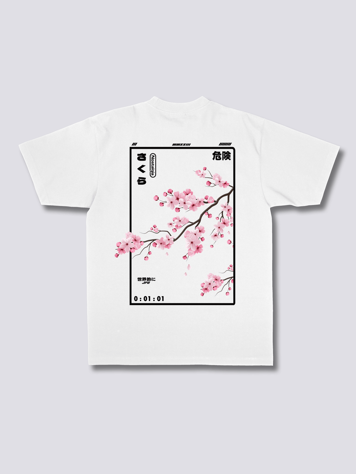 CHERRY BLOSSOM 桜のバックプリントTシャツ