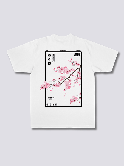 CHERRY BLOSSOM 桜のバックプリントTシャツ