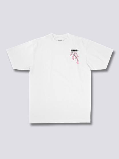 CHERRY BLOSSOM 桜のバックプリントTシャツ