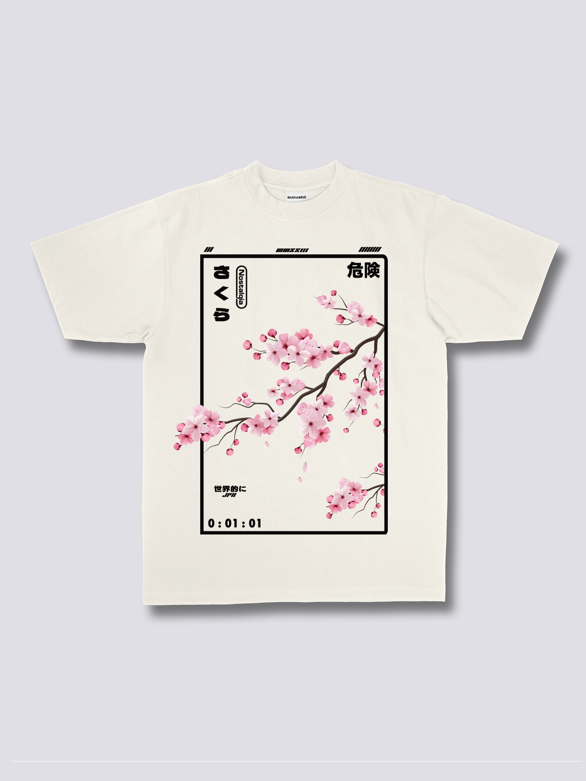 CHERRY BLOSSOM 桜のフロントプリントTシャツ