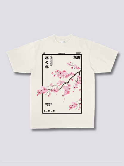 CHERRY BLOSSOM 桜のフロントプリントTシャツ