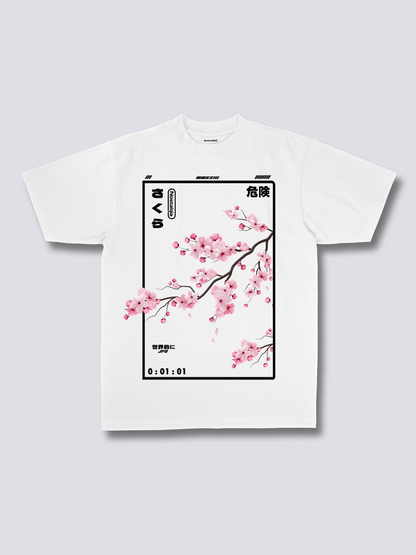 CHERRY BLOSSOM 桜のフロントプリントTシャツ