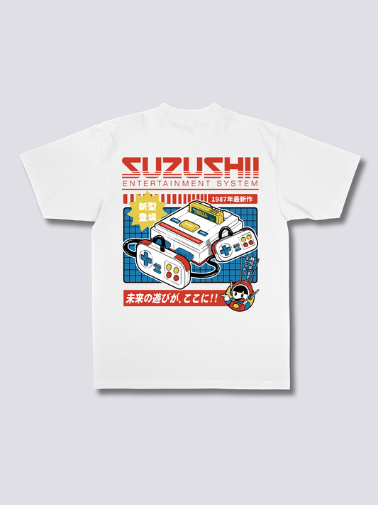 CLASSIC CONSOLE レトロゲーム機のバックプリントTシャツ