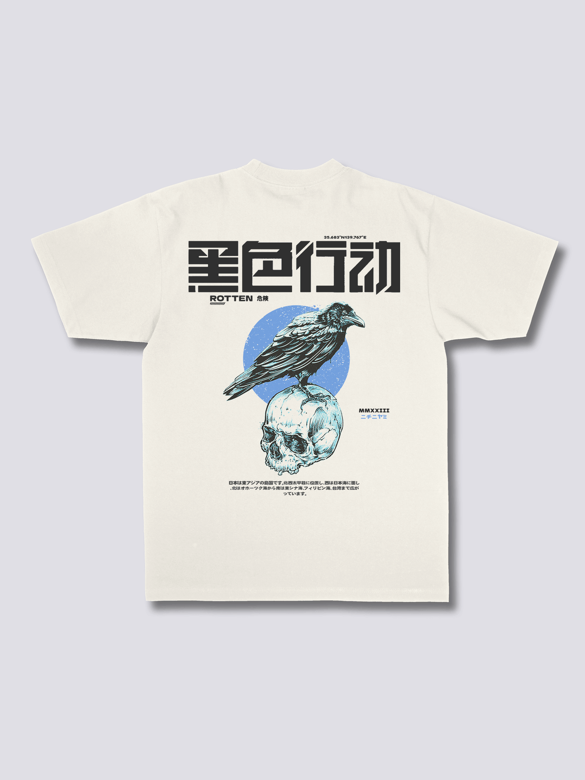 DARK CROW カラスのバックプリントTシャツ