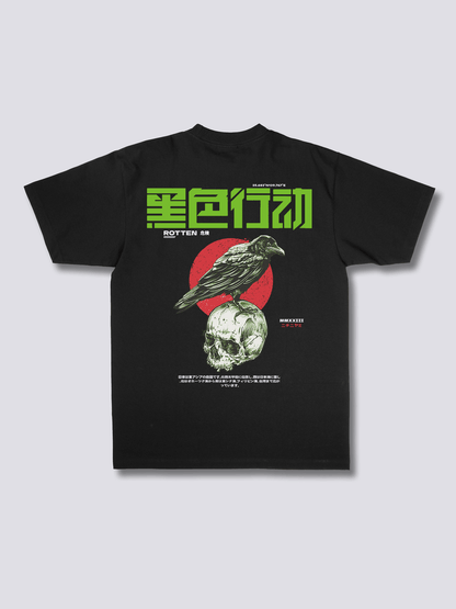 DARK CROW カラスのバックプリントTシャツ