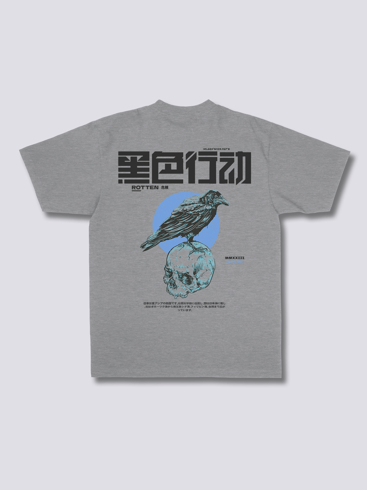 DARK CROW カラスのバックプリントTシャツ
