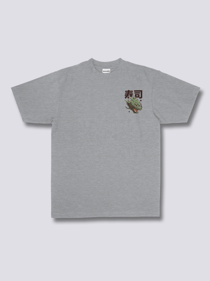 DRAGON ROLL 寿司のバックプリントTシャツ