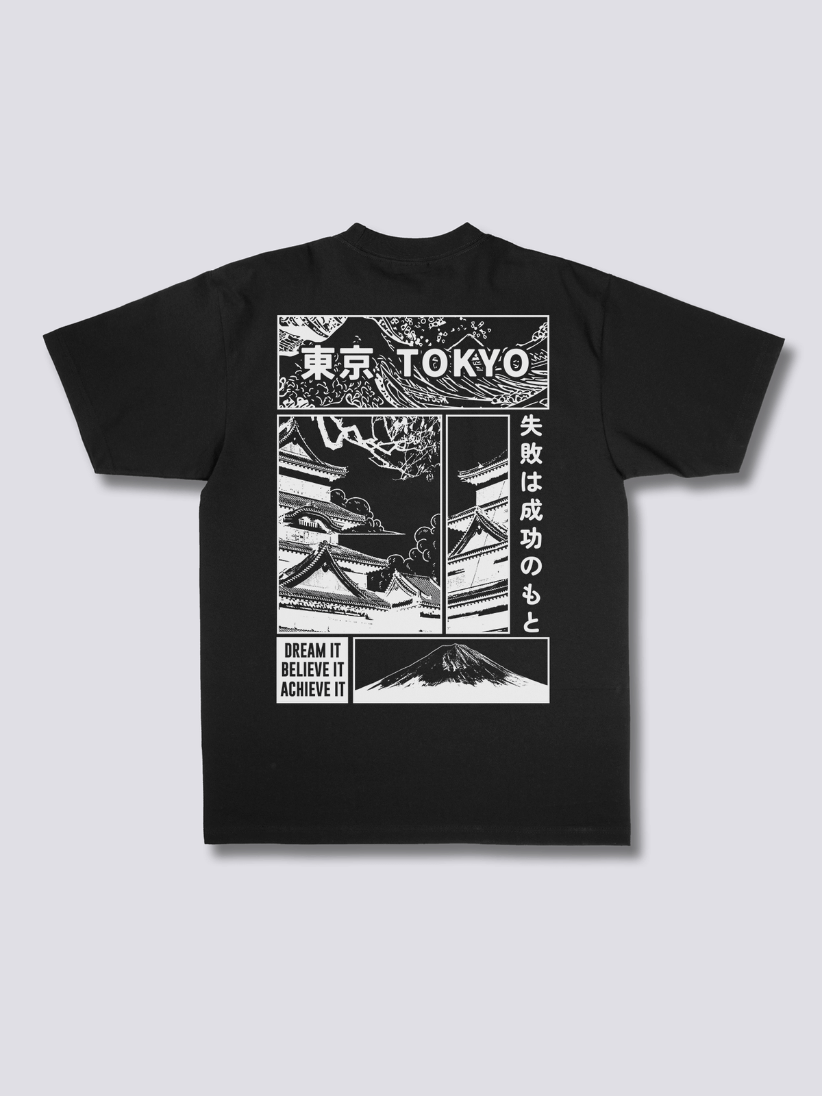 DREAM TOKYO 東京の街並みのバックプリントTシャツ