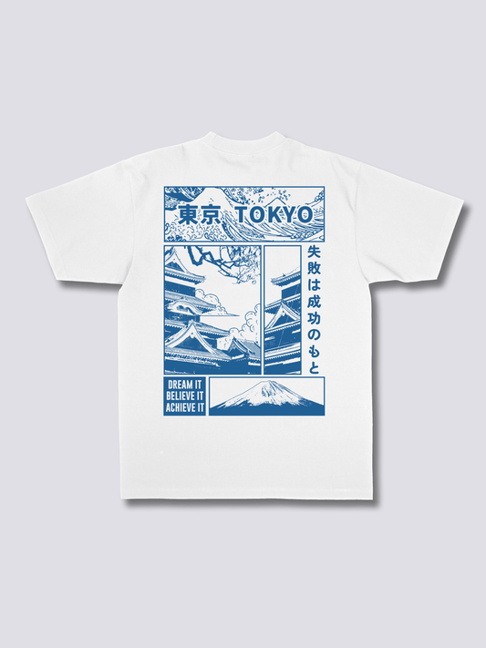 DREAM TOKYO 東京の街並みのバックプリントTシャツ