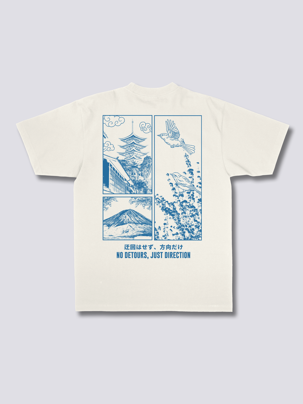 FUJI COMPASS 富士山のバックプリントTシャツ