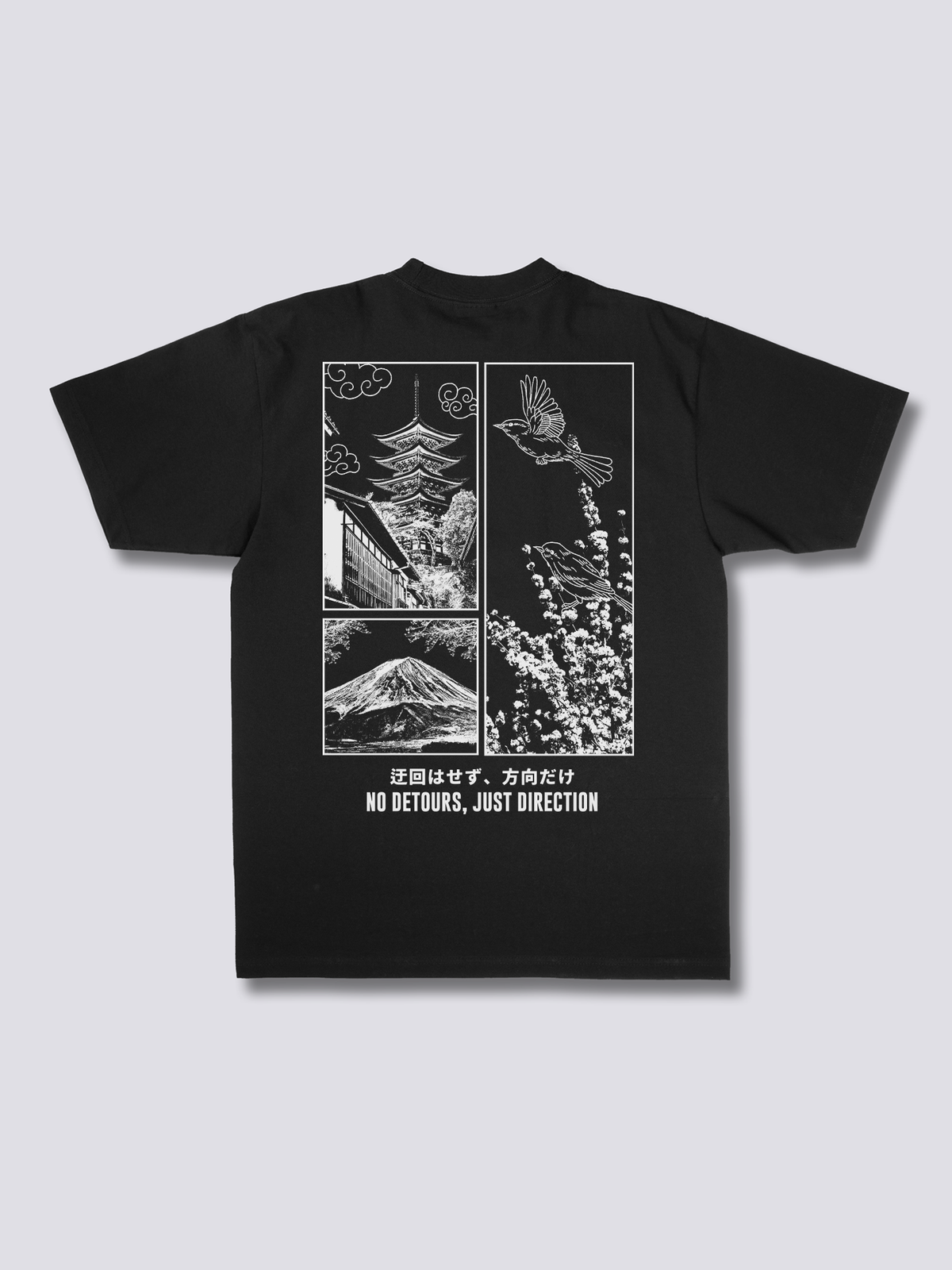 FUJI COMPASS 富士山のバックプリントTシャツ