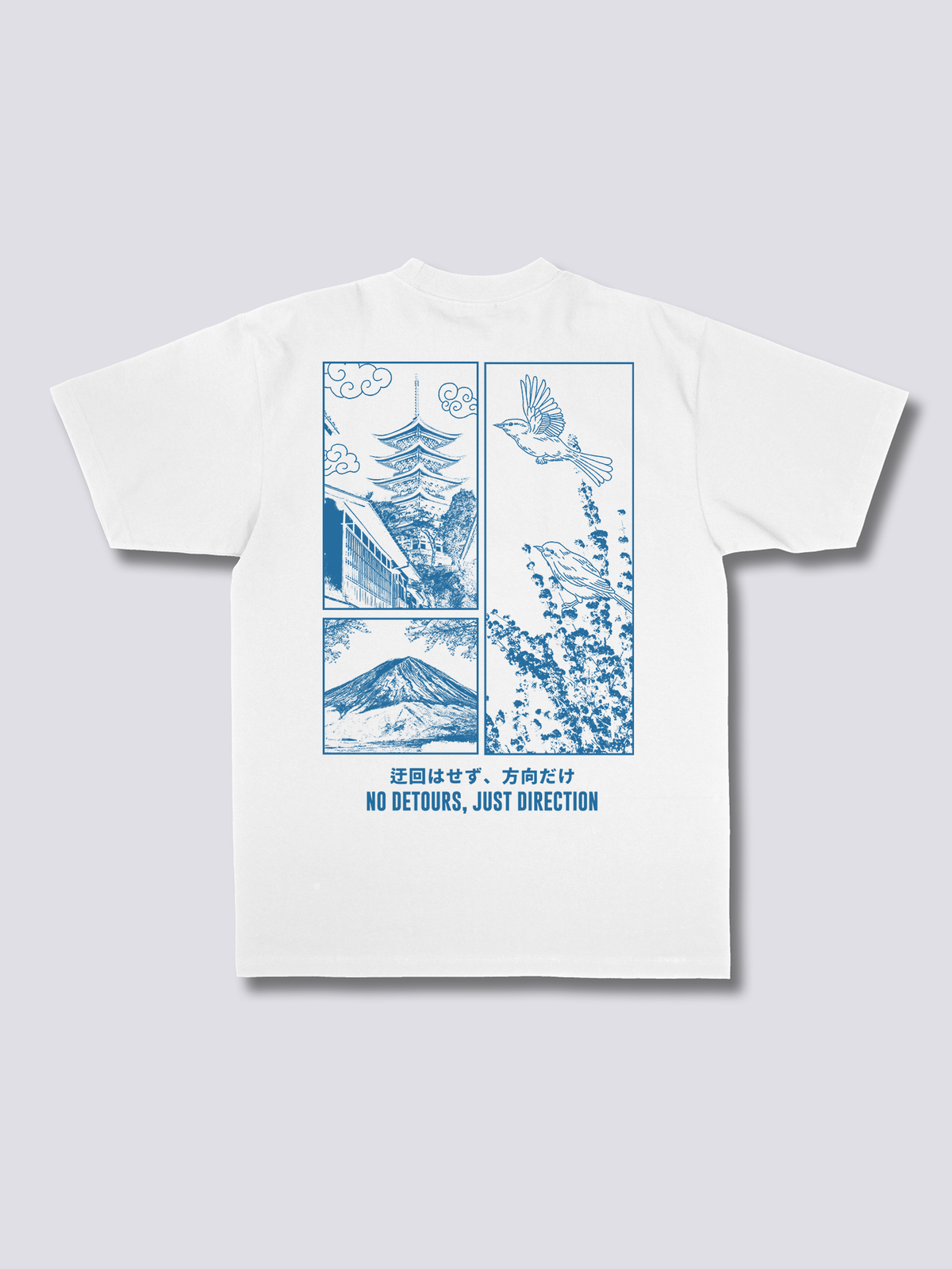 FUJI COMPASS 富士山のバックプリントTシャツ