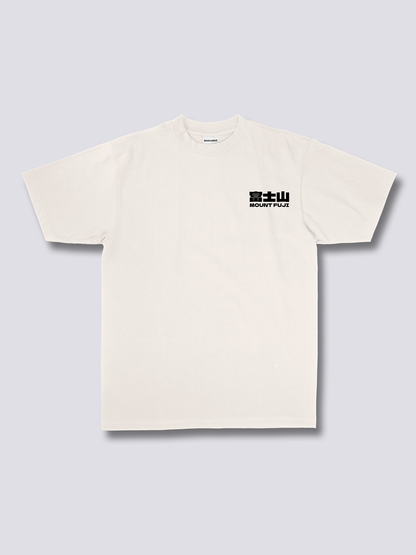 FUJI MART 富士山とコンビニのバックプリントTシャツ