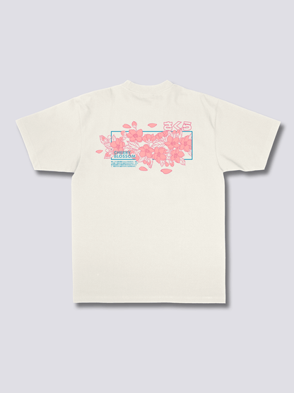 HAZAKURA 葉桜のバックプリントTシャツ