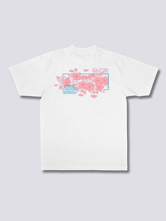 HAZAKURA 葉桜のバックプリントTシャツ