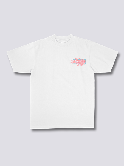HAZAKURA 葉桜のバックプリントTシャツ