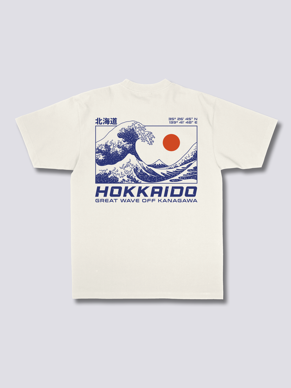 HOKKAIDO WAVE 波のバックプリントTシャツ