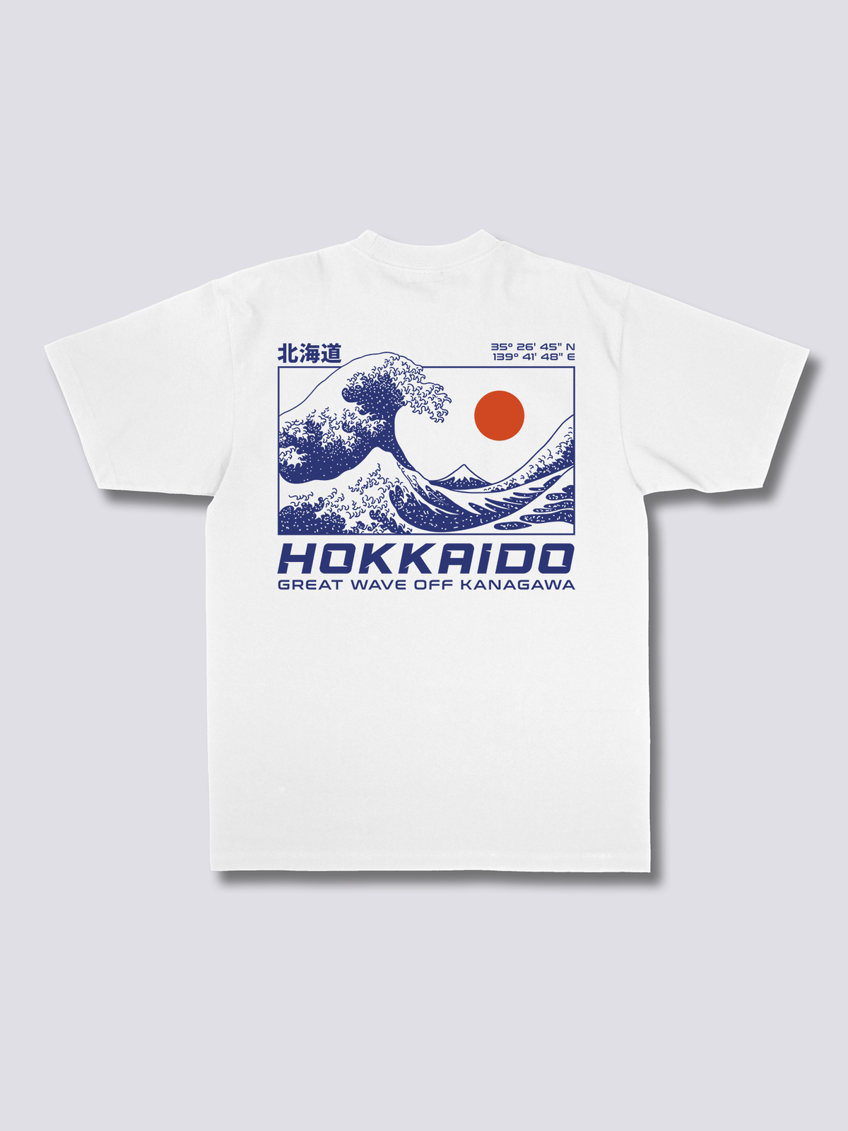 HOKKAIDO WAVE 波のバックプリントTシャツ