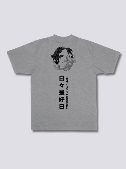 KOI HARMONY 錦鯉のバックプリントTシャツ