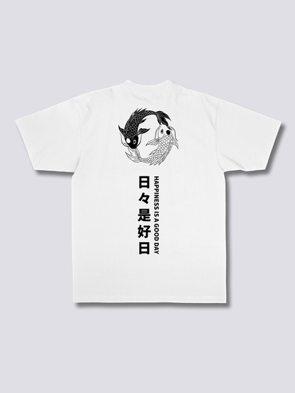 KOI HARMONY 錦鯉のバックプリントTシャツ