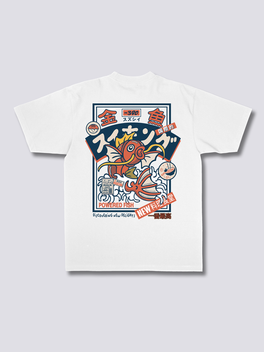 KOI KING 錦鯉のバックプリントTシャツ