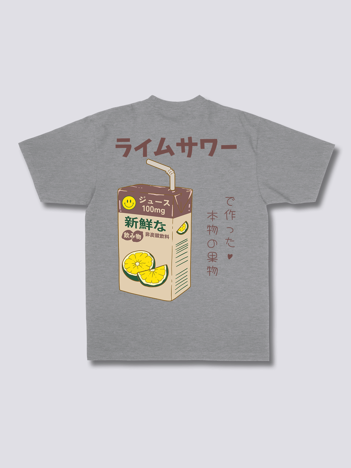 LIME JUICE ライムサワーのバックプリントTシャツ