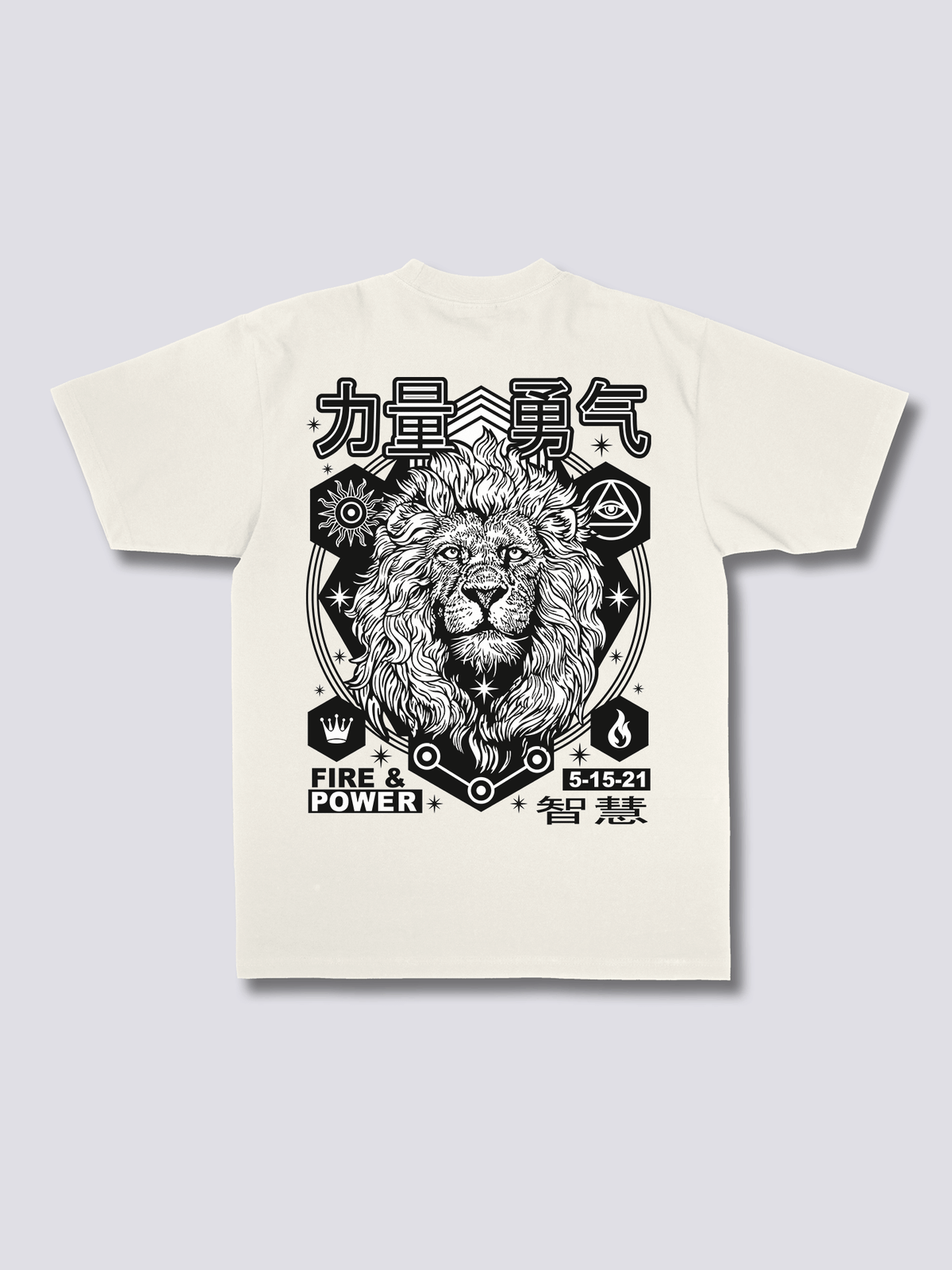 LION 獅子のバックプリントTシャツ