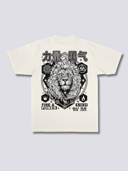 LION 獅子のバックプリントTシャツ