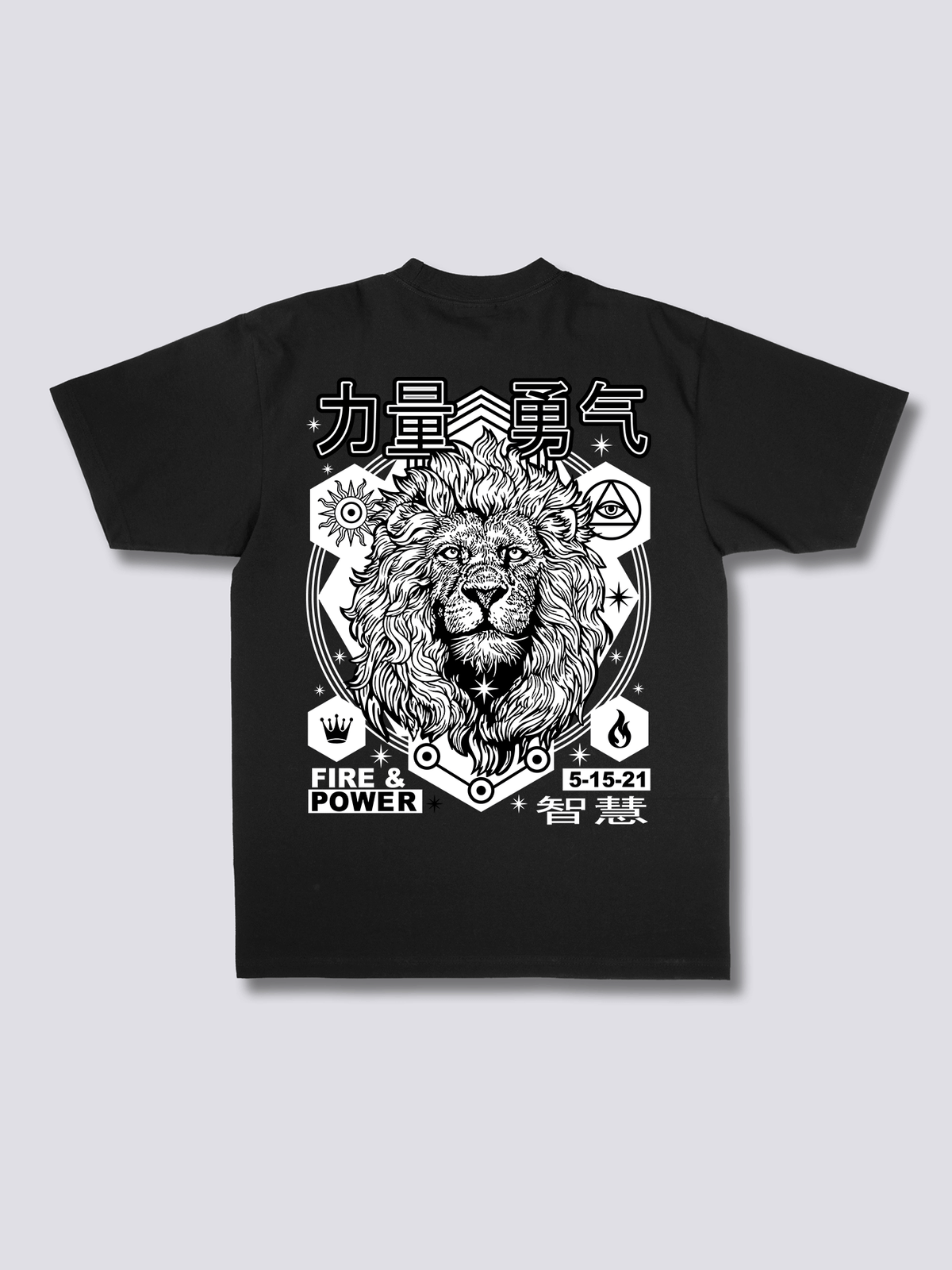 LION 獅子のバックプリントTシャツ