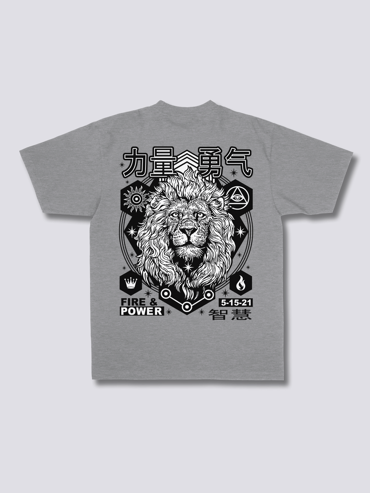 LION 獅子のバックプリントTシャツ