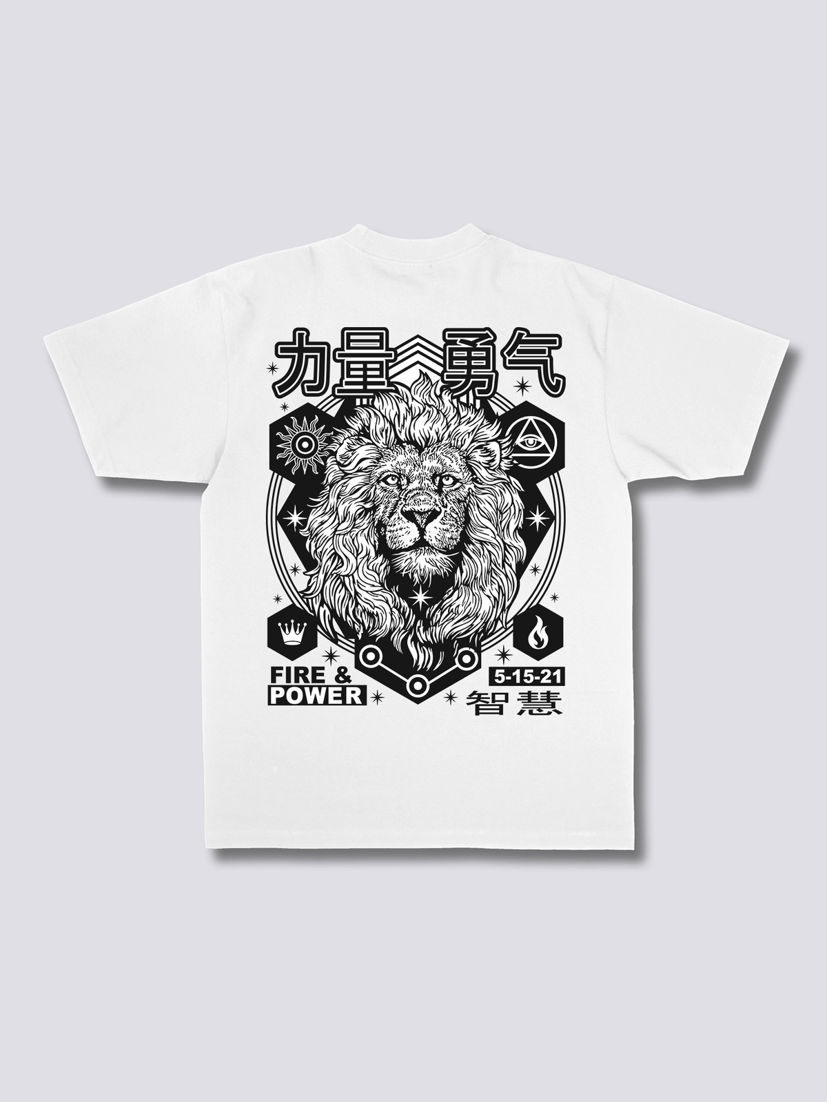 LION 獅子のバックプリントTシャツ