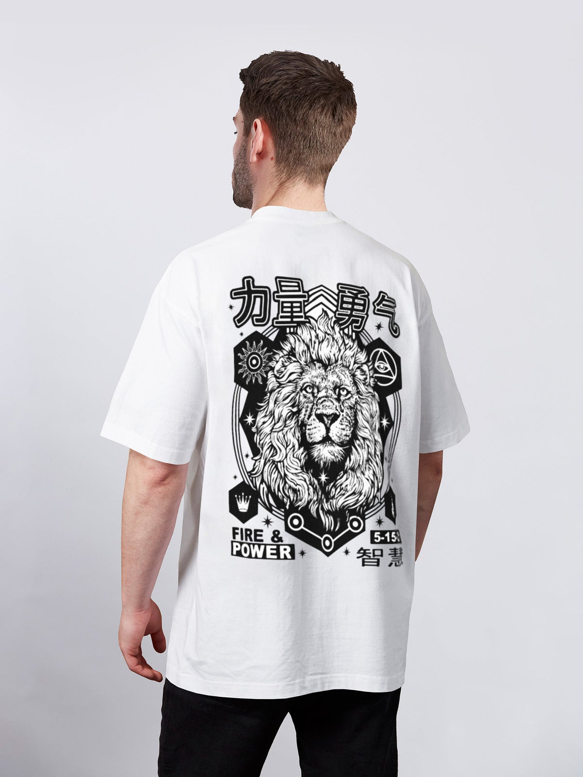 LION 獅子のバックプリントTシャツ
