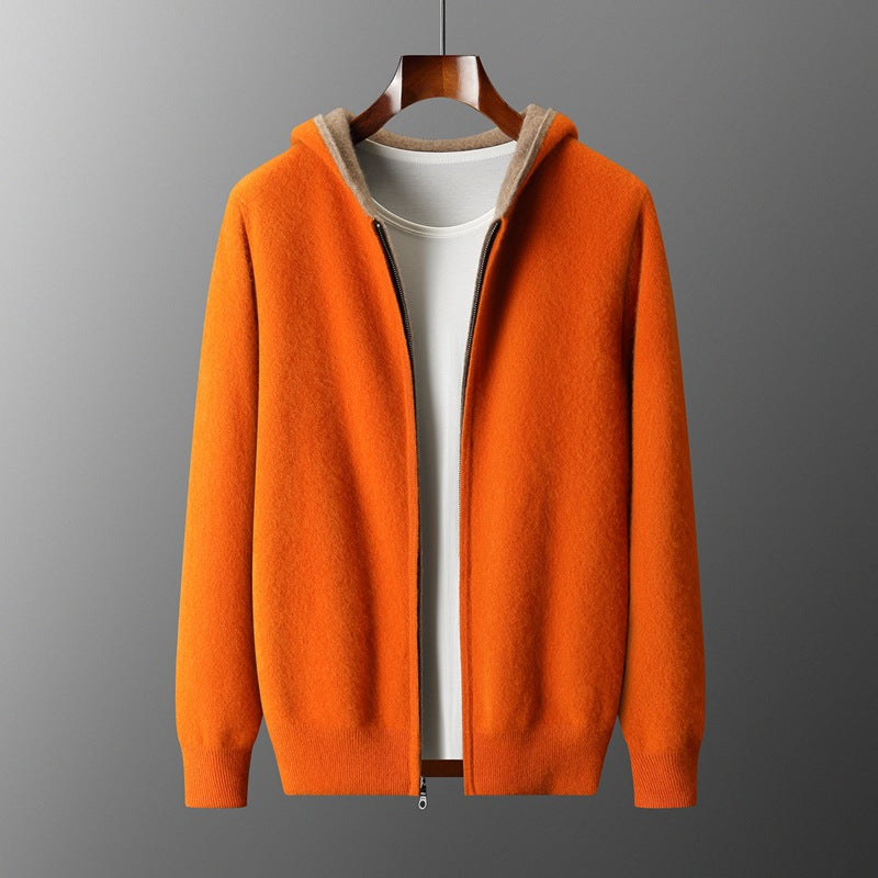 KOJI リバーシブルのカシミヤ混ニットパーカー