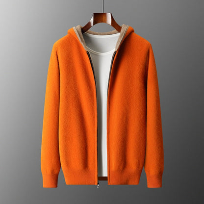 KOJI リバーシブルのカシミヤ混ニットパーカー