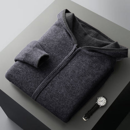 KOJI リバーシブルのカシミヤ混ニットパーカー
