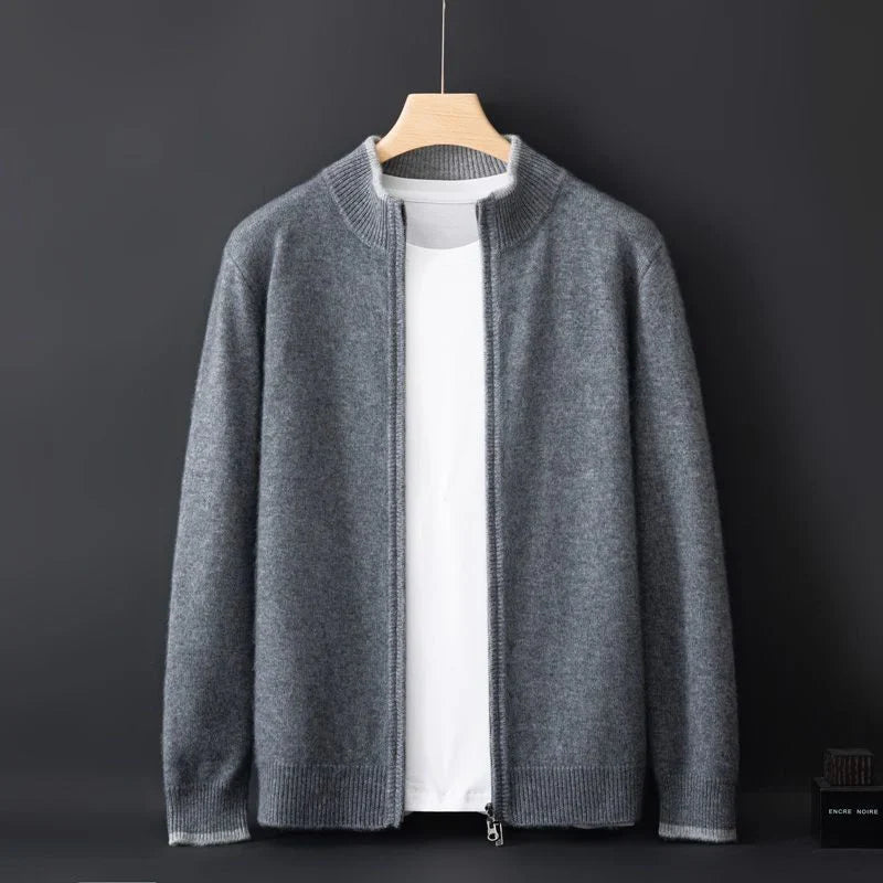 RYO カシミヤ混のジップアップニットジャケット