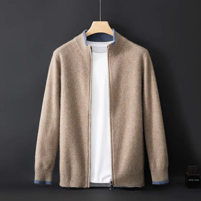 RYO カシミヤ混のジップアップニットジャケット