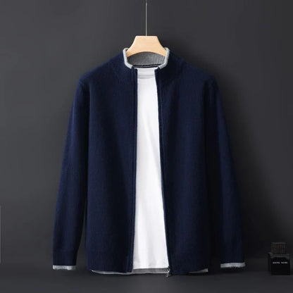 RYO カシミヤ混のジップアップニットジャケット
