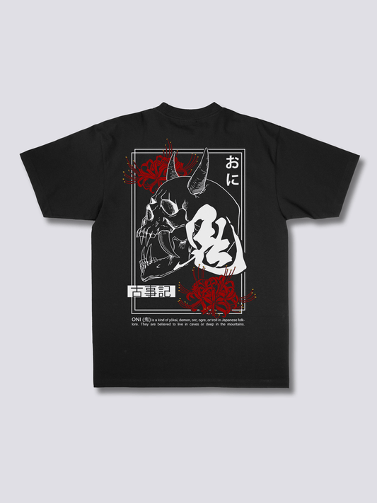 ONI 鬼のバックプリントTシャツ